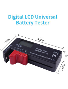 Probador de Baterías ZUFECY BT-168 PRO Digital para AA AAA C D 9V 2