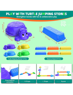 Piedras de Salto Antideslizantes Sinpedex - 10 Pcs para Niños 3+ 2