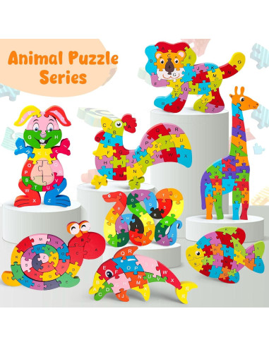 Rompecabezas de Alfabeto y Números Montessori LovesTown 20x15cm