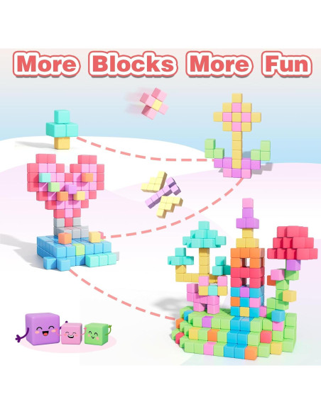 Bloques Magnéticos Apluses 100 Piezas Juguetes Educativos 3+
