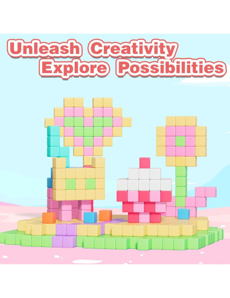 Bloques Magnéticos Apluses 100 Piezas Juguetes Educativos 3+