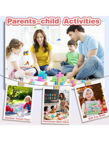 Bloques Magnéticos Apluses 100 Piezas Juguetes Educativos 3+