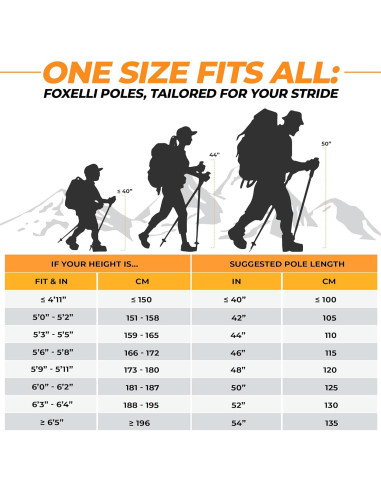 Bastones de Senderismo Foxelli Plegables de Carbono 2 Piezas