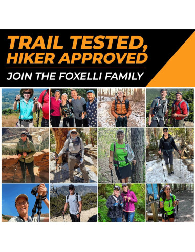 Bastones de Senderismo Foxelli Plegables de Carbono 2 Piezas