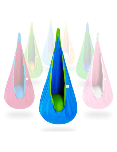 Silla Columpio Pod OUTREE para Niños, Hamaca Algodón Azul