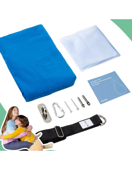 Silla Columpio Pod OUTREE para Niños, Hamaca Algodón Azul Silla Columpio Pod OUTREE para Niños, Hamaca Algodón Azul