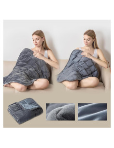 Manta con peso 3.2kg OMYSTYLE 73.7x61cm Reversible Tencel Terciopelo