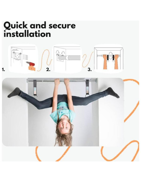 Columpio Sensorial de Puerta DreamGYM - Kit con Barra y Anillos