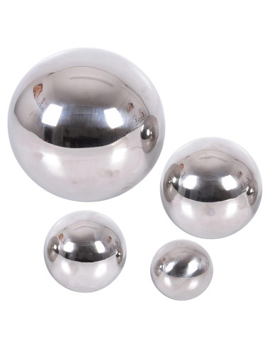 Set de 4 Bolas Reflectantes Sensoriales TickiT - Acero Inoxidable - 6.1 a 15 cm