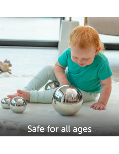 Set de 4 Bolas Reflectantes Sensoriales TickiT - Acero Inoxidable - 6.1 a 15 cm 2