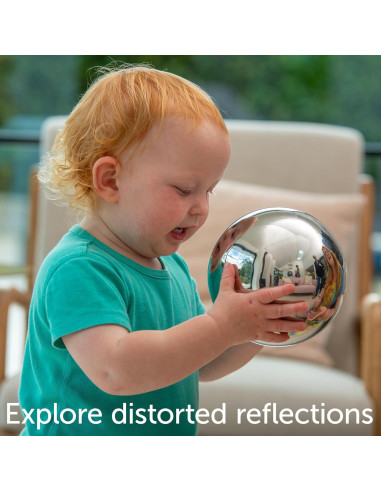 Set de 4 Bolas Reflectantes Sensoriales TickiT - Acero Inoxidable - 6.1 a 15 cm