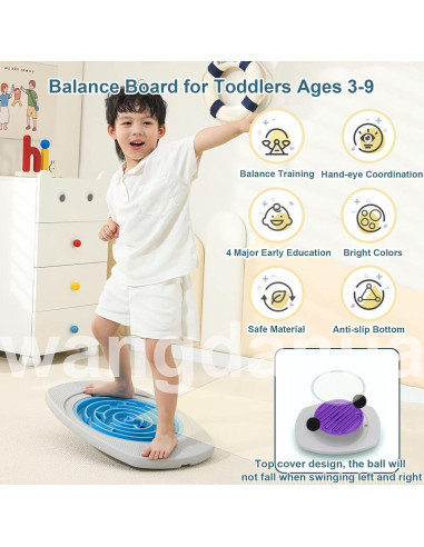 Tabla de Equilibrio Wangdahua 53x39 cm para Niños 3+