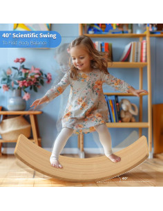 Tabla de Equilibrio de Madera Edutree 89x29 cm para Niños y Adultos 2