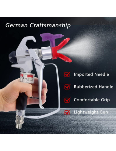 Pistola de Pulverización Sin Aire ZHUITU S-06 3600 PSI