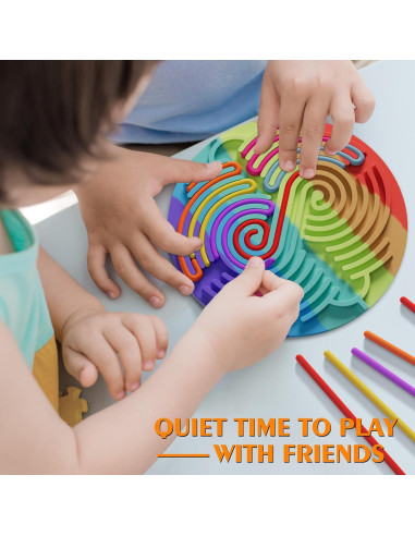 Tablero Sensorial Antiestrés SPKWIS Arcoíris 20x20 cm