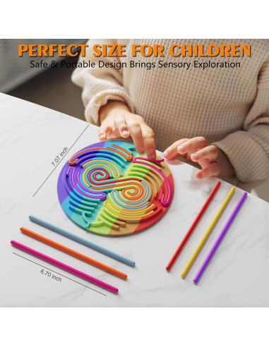 Tablero Sensorial Antiestrés SPKWIS Arcoíris 20x20 cm