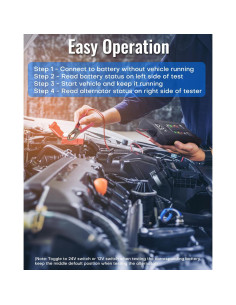 Probador de Batería AUTDER AD-808 12V/24V Pantalla LCD 2