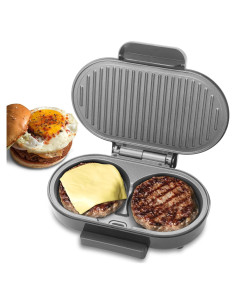 Hacedor de Grill Mini Doble FineMade 750W Acero Inoxidable
