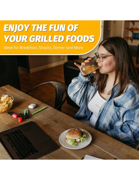 Hacedor de Grill Mini Doble FineMade 750W Acero Inoxidable