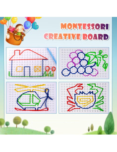 Tablero de Enhebrado Sensorial para Niños - Juguete Educativo 2