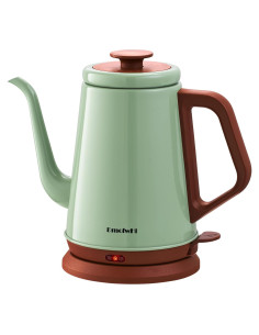 Tetera Eléctrica DmofwHi 1L Acero Inoxidable Verde con Cuello de Cisne