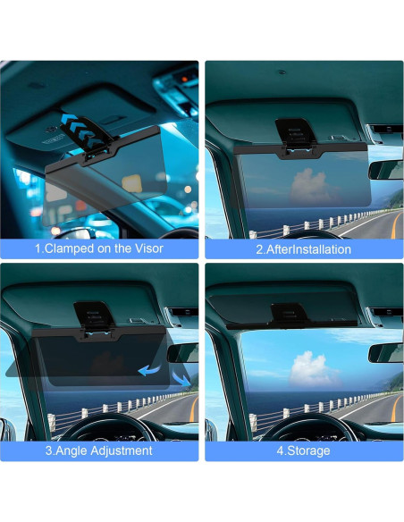 Extensor de Visera Solar LOMDC Z101 Anti-UV Polarizado 33x14.5cm