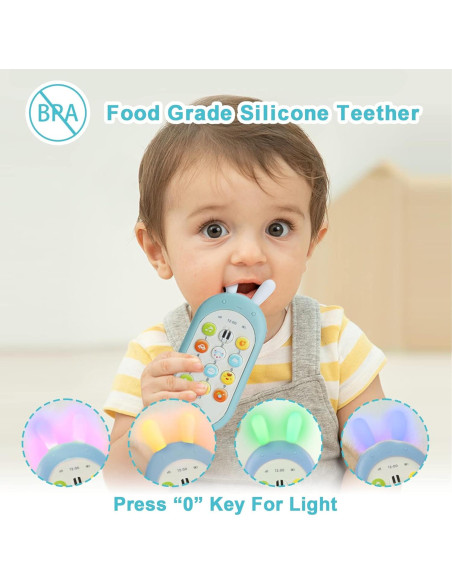 Teléfono Juguete Richgv para Bebés 6-12 Meses Luz y Sonido Teléfono Juguete Richgv para Bebés 6-12 Meses Luz y Sonido