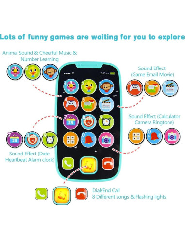 Juguete educativo Woby Baby para bebés 12-18 meses con luces