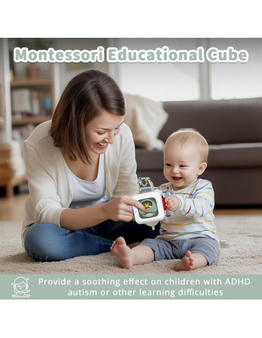 Cubo de Actividades Montessori SOCBTNSO para Bebés 6 meses+