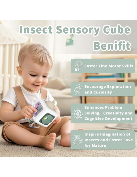 Cubo de Actividades Montessori SOCBTNSO para Bebés 6 meses+