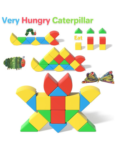 Bloques Magnéticos Veneibe 48 PCS Juguetes Educativos 3D