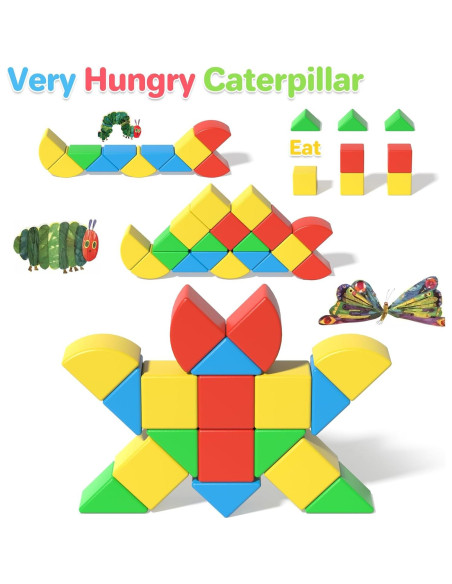 Bloques Magnéticos Veneibe 48 PCS Juguetes Educativos 3D