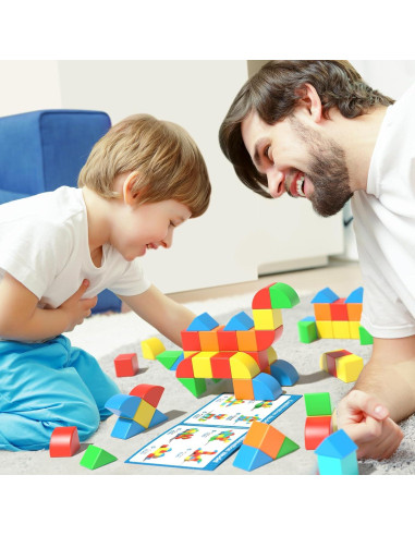 Bloques Magnéticos Veneibe 48 PCS Juguetes Educativos 3D