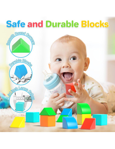 Bloques Magnéticos Veneibe 48 PCS Juguetes Educativos 3D