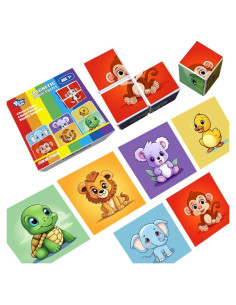 Rompecabezas Magnético 3D Pairez Toys Cubo Animales 4.2cm