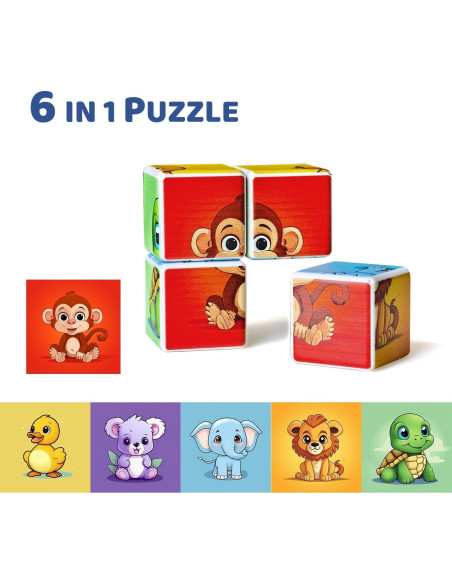 Rompecabezas Magnético 3D Pairez Toys Cubo Animales 4.2cm