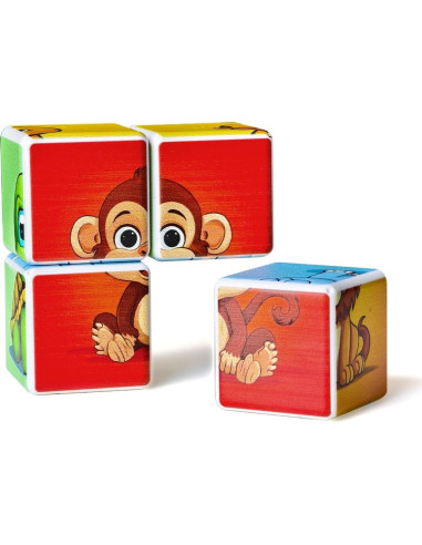 Rompecabezas Magnético 3D Pairez Toys Cubo Animales 4.2cm