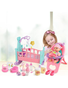 Set de Juego de Muñeca de 30 cm de deAO con Cuna y Accesorios 2