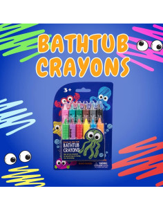 Crayones de Baño SCS Direct - 12 Colores No Tóxicos 2