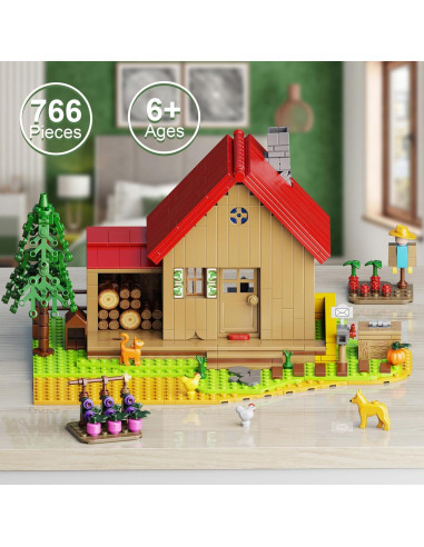 Juguete de Bloques de Construcción Tregoer Casa de Campo 766 Piezas