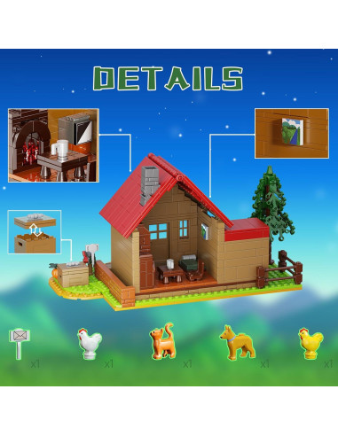 Juguete de Bloques de Construcción Tregoer Casa de Campo 766 Piezas