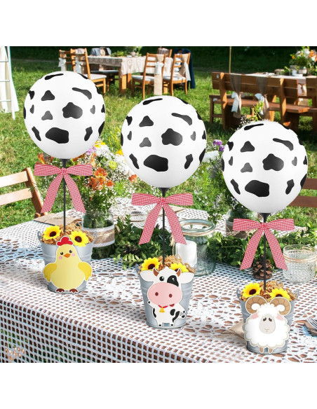 Centro de Mesa de Globos de Animales de Granja RimCereal Centro de Mesa de Globos de Animales de Granja RimCereal