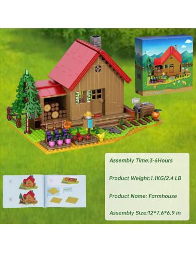 Juguete de Bloques de Construcción Tregoer Casa de Campo 766 Piezas