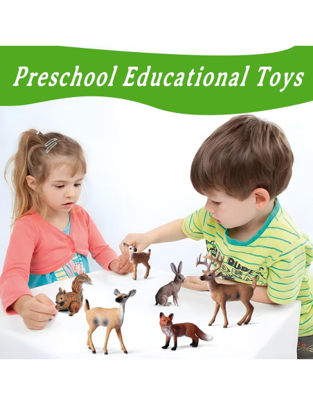 Figuras de Animales del Bosque EOIVSH - 6 Piezas Miniatura Figuras de Animales del Bosque EOIVSH - 6 Piezas Miniatura