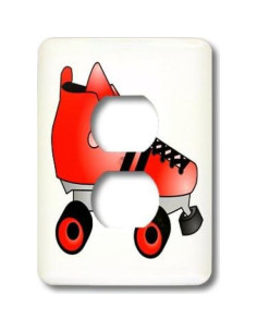 Cubierta de Interruptor de Luz 3dRose Rojo y Negro 12,7x8,89cm 2