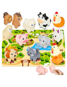Juguetes de emparejamiento animales de granja CZTCDP 10 PCS