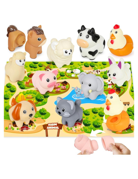 Juguetes de emparejamiento animales de granja CZTCDP 10 PCS