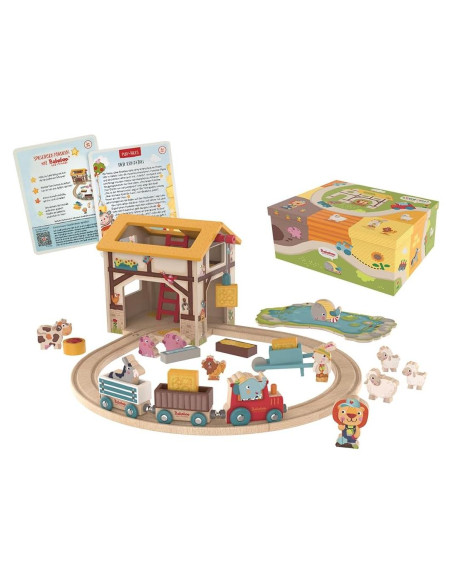 Juego de Granja de Madera Bababoo | 37 Piezas | 2+ Años