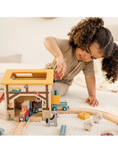 Juego de Granja de Madera Bababoo | 37 Piezas | 2+ Años