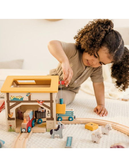 Juego de Granja de Madera Bababoo | 37 Piezas | 2+ Años